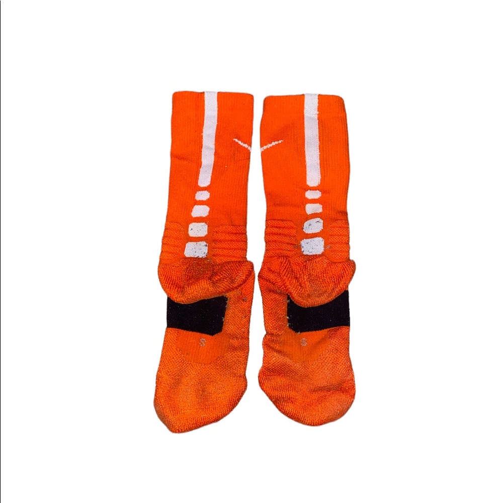 Orange Nike hyper elite athletic socks